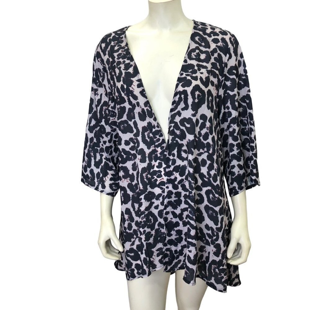 PINKMSTYLE Womens‎ Print Kimonos Cardigan Loose size LG NWT